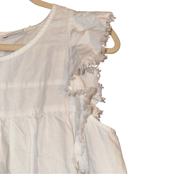 AG ADRIANO GOLDSCHMIED Jennifer Midi Shift Dress White Linen Blend Size Large - Picture 7 of 16
